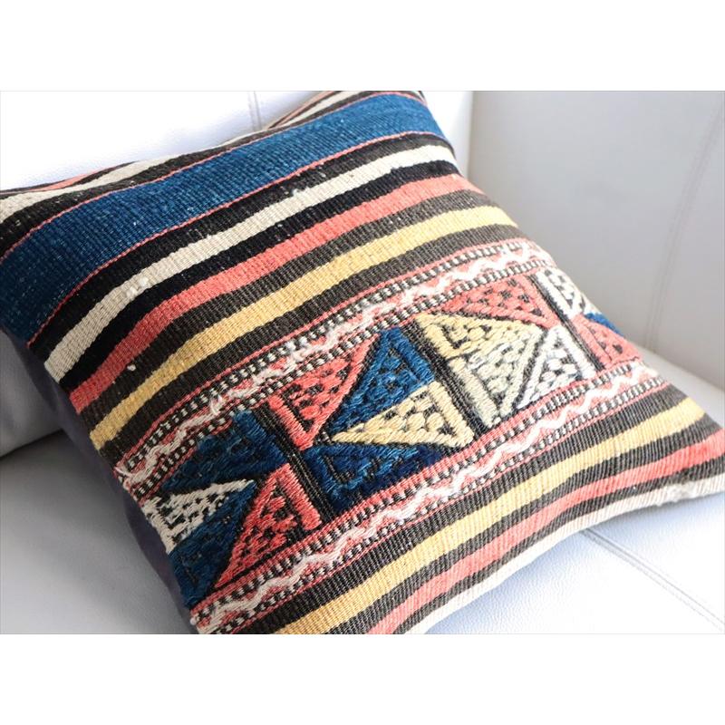 オールドキリム 40cm角クッションカバー 40×40cm ボーダー・ジジム Old Kilim Cushion |  | 02