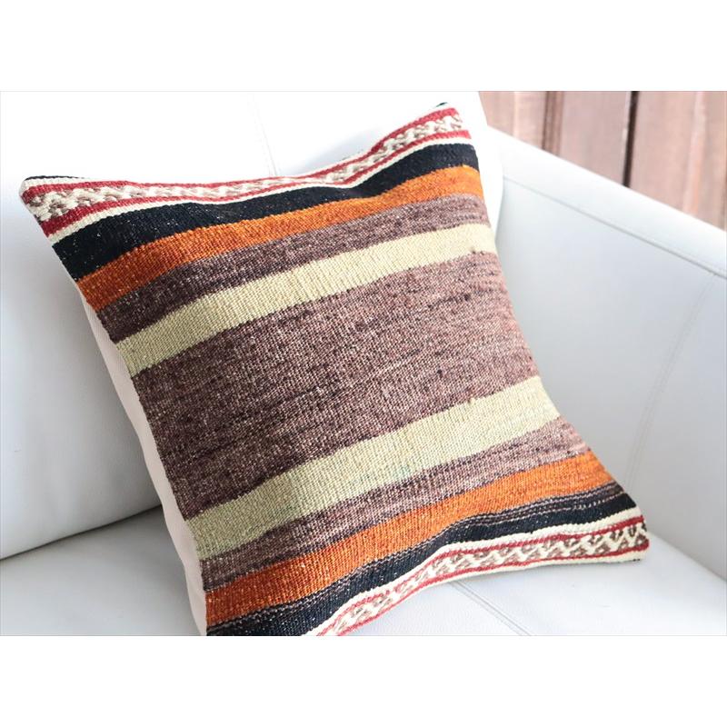 オールドキリム 40cm角クッションカバー 39×39cm ボーダー・ジジム Old Kilim Cushion |  | 02