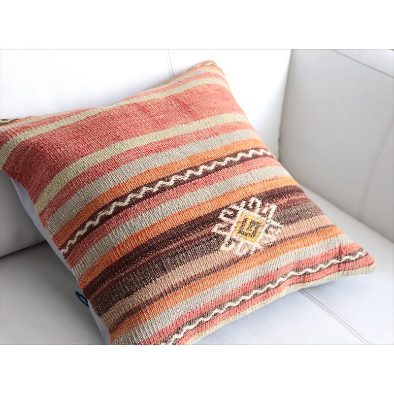 オールドキリム 40cm角クッションカバー 40×40cm ボーダー・ジジム Old Kilim Cushion |  | 02