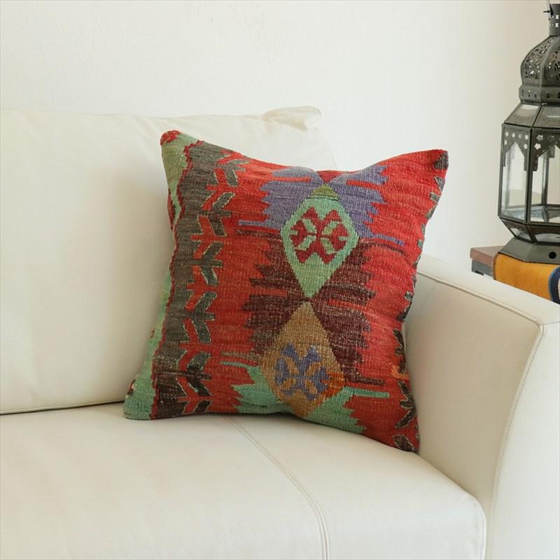 オールドキリム 40cm角クッションカバー 39×40cm エミルダ Old Kilim Cushion | 