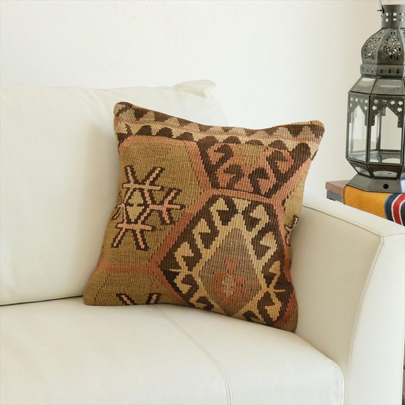 オールドキリム 40cm角クッションカバー 40×39cm カルス Old Kilim Cushion | 