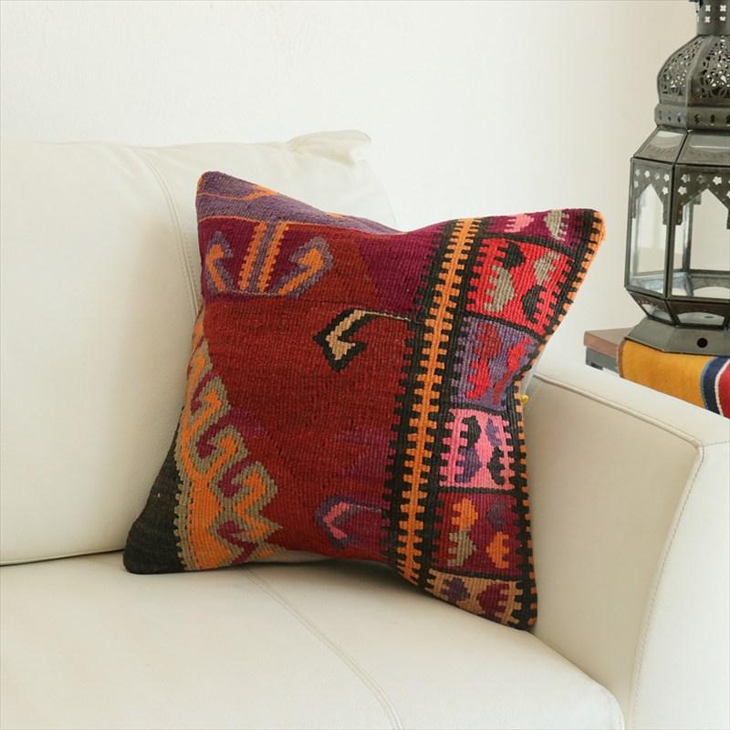 オールドキリム 40cm角クッションカバー 40×40cm カルス Old Kilim Cushion | 