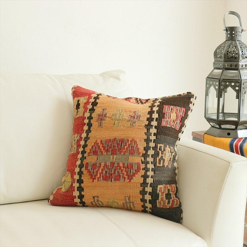 オールドキリム 40cm角クッションカバー 41×40cm カイセリ　チフカナット Old Kilim Cushion | 