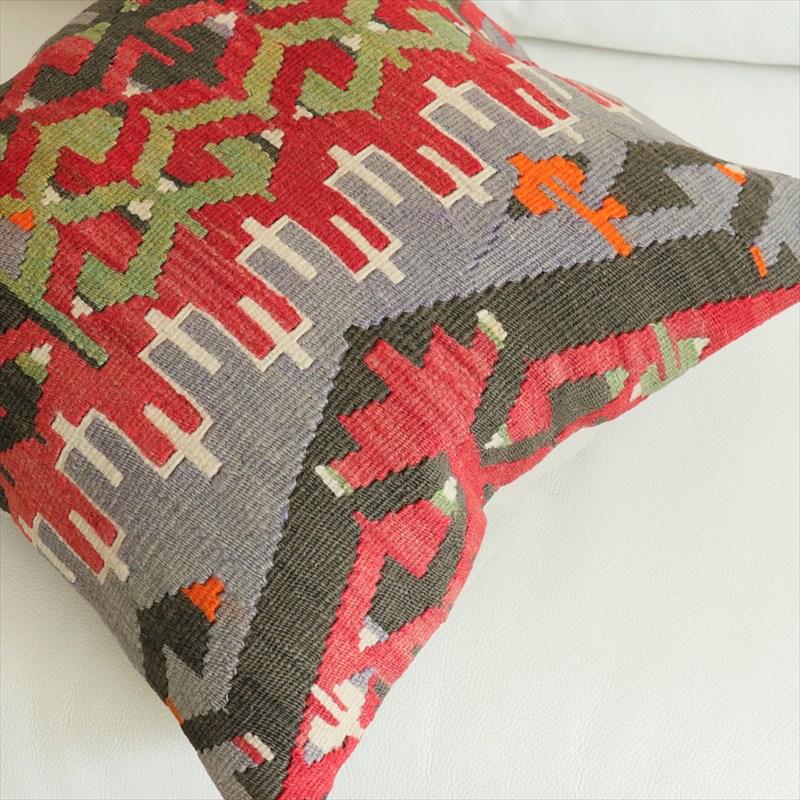 オールドキリム 40cm角クッションカバー 40×40cm エシュメ レッド＆ブルー Old Kilim Cushion |  | 01