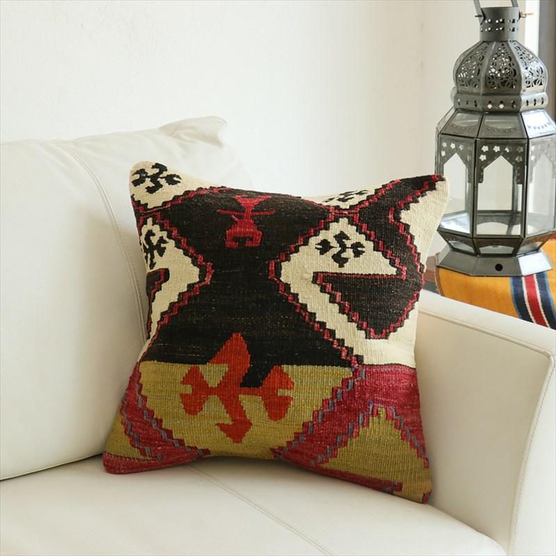 オールドキリム 40cm角クッションカバー 40×40cm エミルダア　シブリヒサル Old Kilim Cushion | 