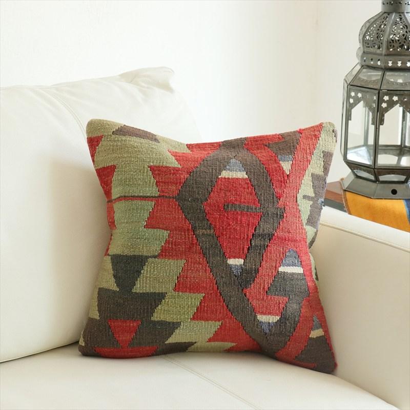 オールドキリム 40cm角クッションカバー 39×39cm エシュメ Old Kilim Cushion | 