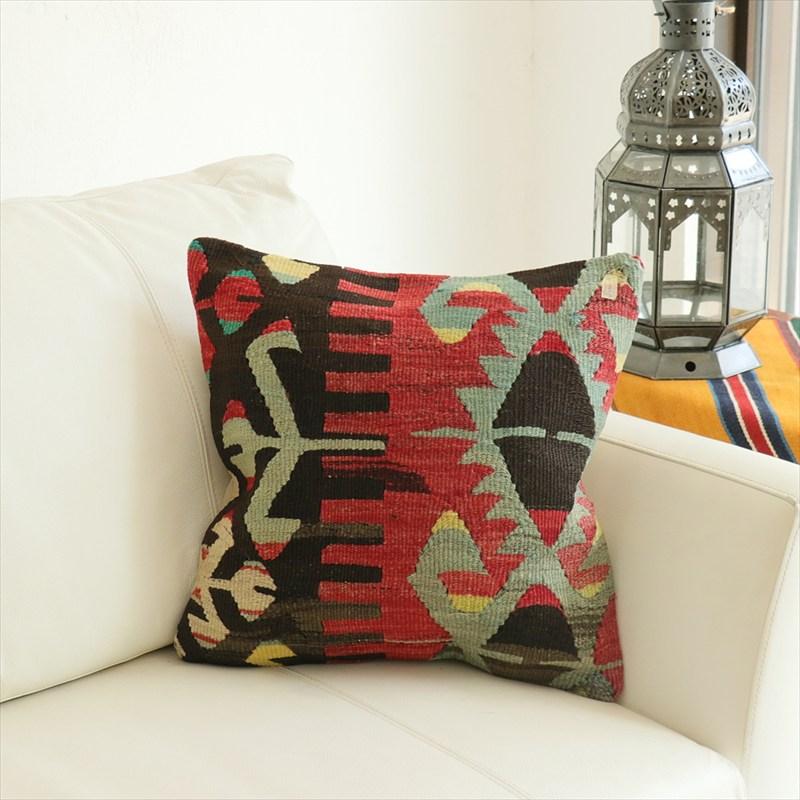 オールドキリム 40cm角クッションカバー 40×40cm エシュメ Old Kilim Cushion OUTLET・アウトレット・難あり | 