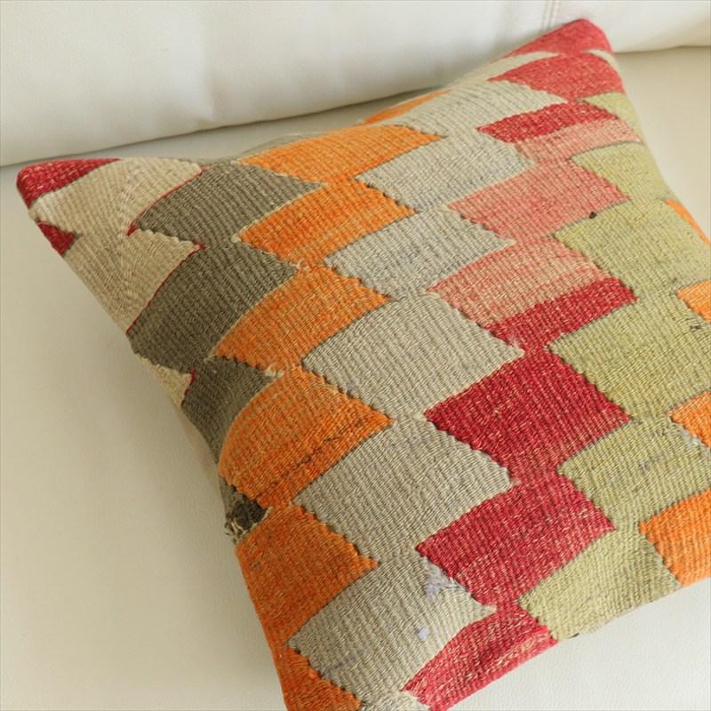オールドキリム 40cm角クッションカバー 40×40cm チャル Old Kilim Cushion OUTLET・アウトレット・難あり |  | 02
