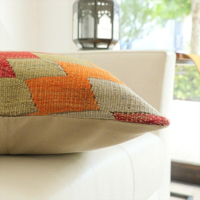 オールドキリム 40cm角クッションカバー 40×40cm チャル Old Kilim Cushion OUTLET・アウトレット・難あり |  | 04