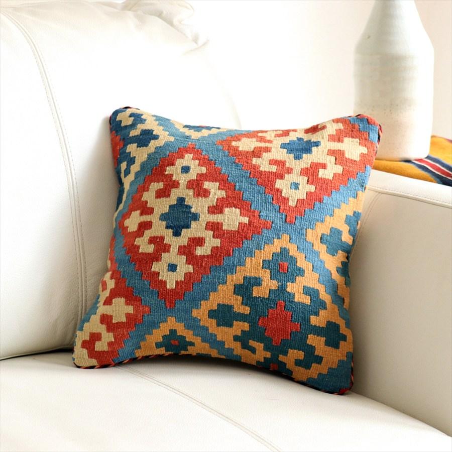 オールドキリムクッションカバー 31×30cm カシュカイ族 Qashkai Kilim Cushion | 