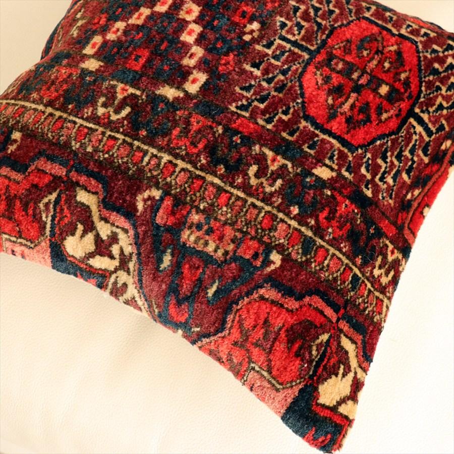 ヴィンテージラグ パイル織りラグ　クッションカバー 36×35cm コーカサス Old Carpet Cushion |  | 02