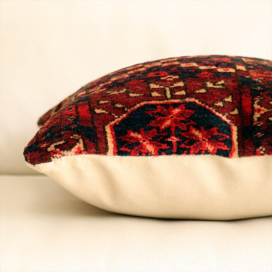 ヴィンテージラグ パイル織りラグ　クッションカバー 36×35cm コーカサス Old Carpet Cushion |  | 04