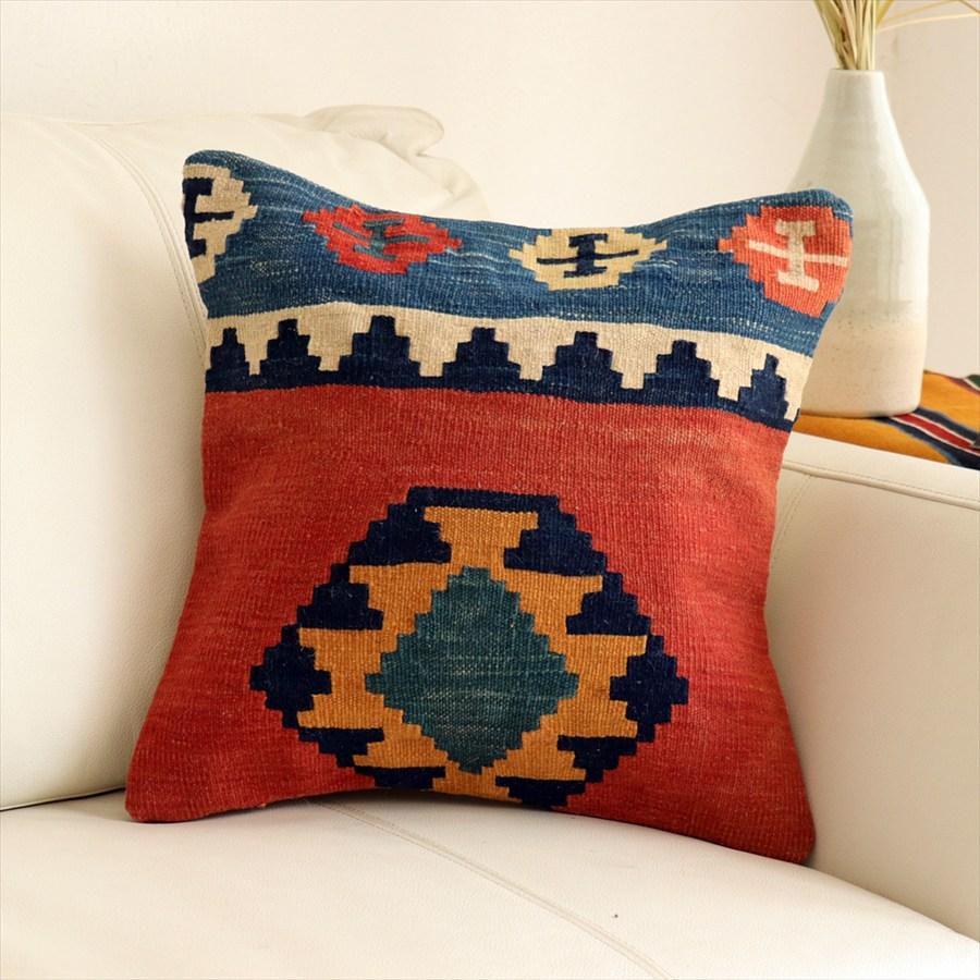 オールドキリムクッションカバー 38×38cm カシュカイ族 Qashkai Kilim Cushion | 