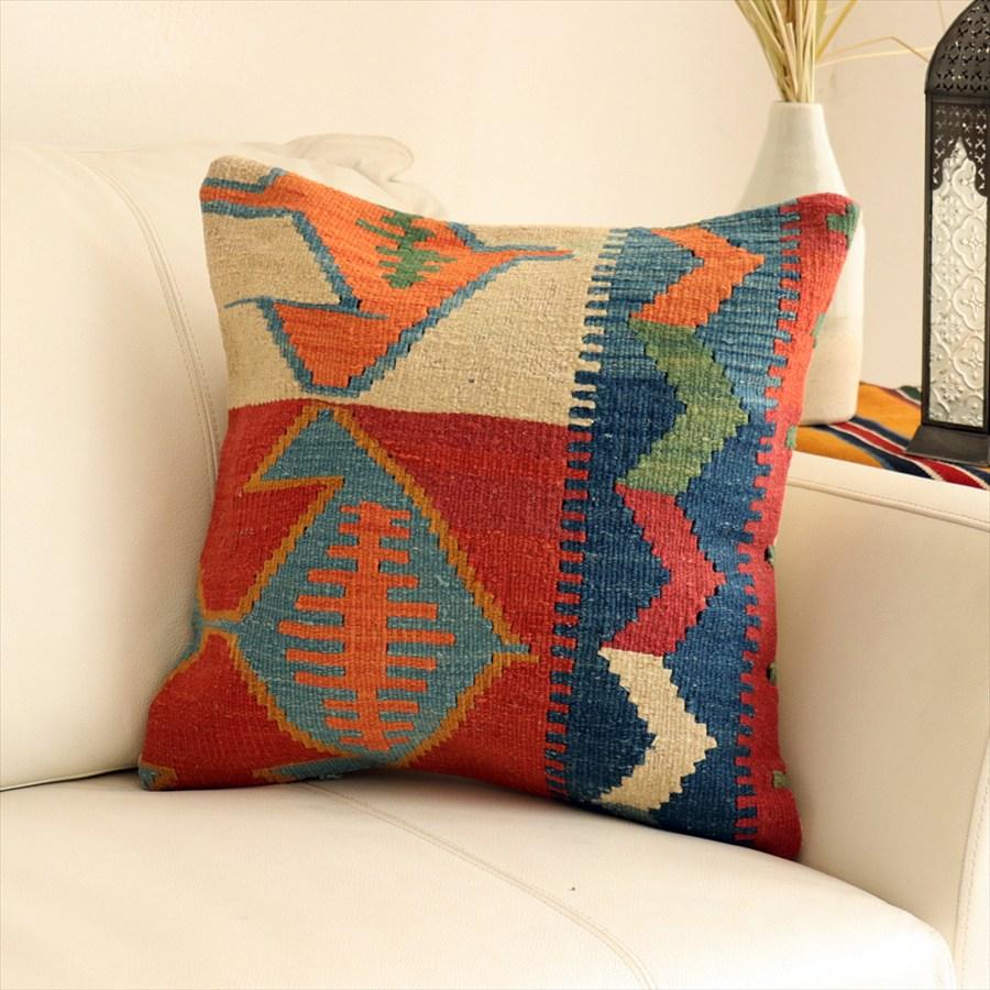 オールドキリムクッションカバー 40×40cm カシュカイ族 Qashkai Kilim Cushion | 