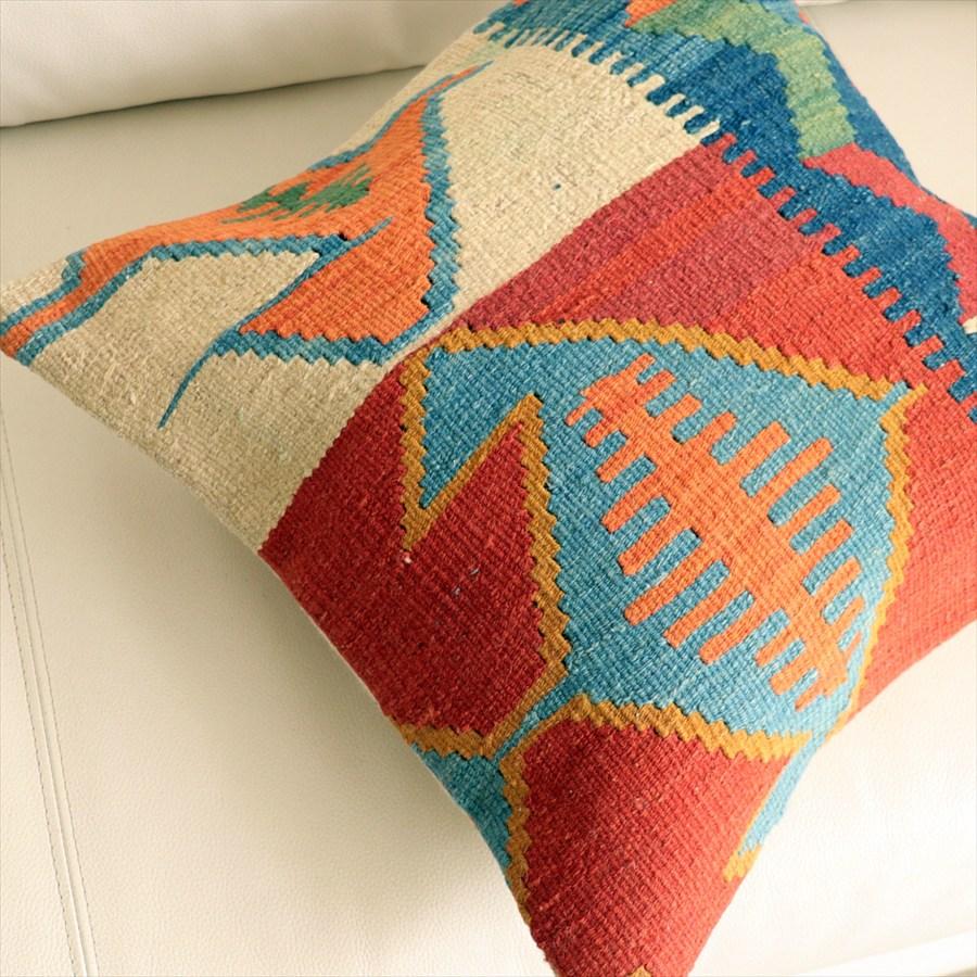 オールドキリムクッションカバー 40×40cm カシュカイ族 Qashkai Kilim Cushion |  | 01