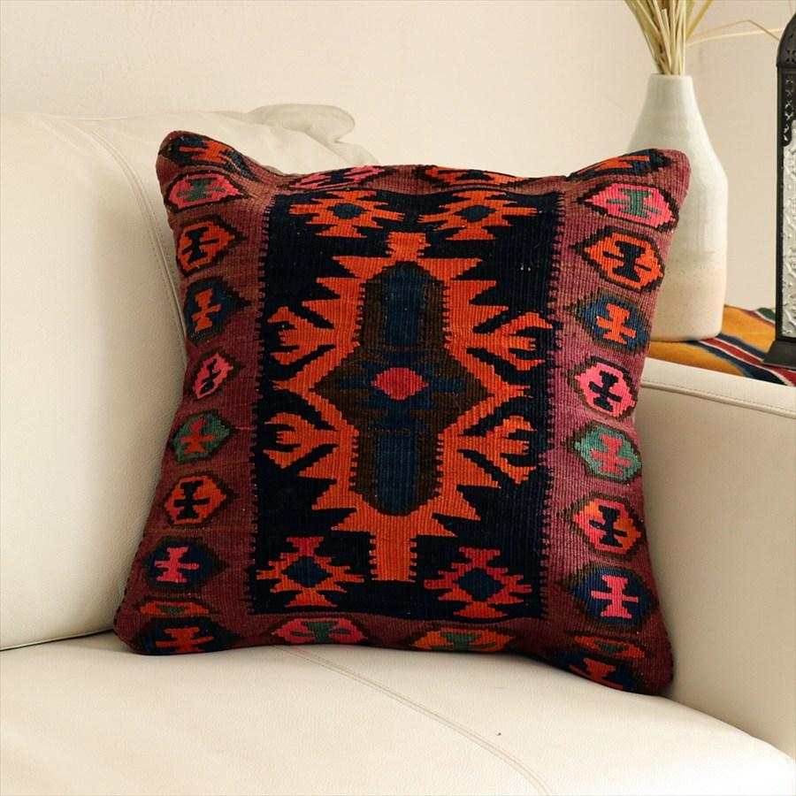 オールドキリムクッションカバー 40×40cm コンヤ Old Kilim Cushion | 