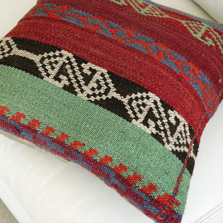オールドキリムクッションカバー 40cm角サイズ 39×39cm ガジャリキリム Old Kilim Cushion |  | 02