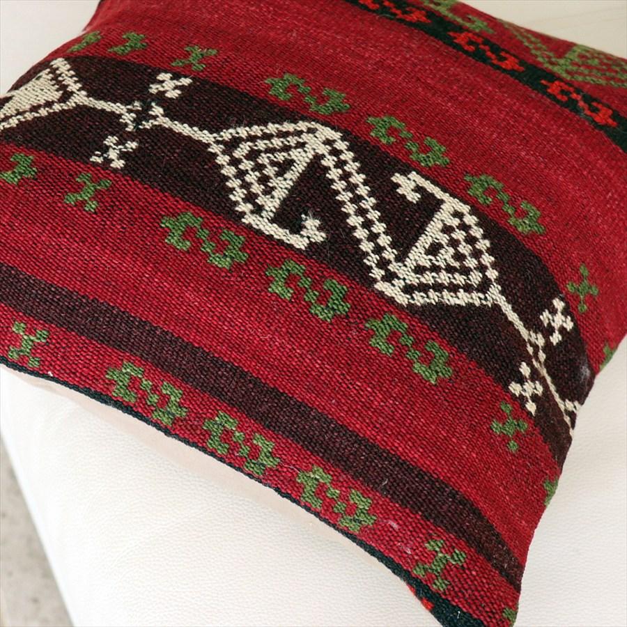 オールドキリムクッションカバー 40cm角サイズ 40×39cm ガジャリキリム Old Kilim Cushion |  | 02