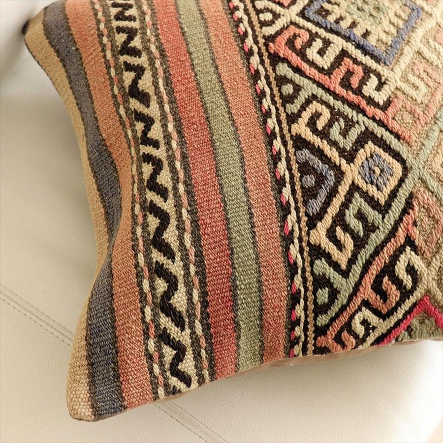 オールドキリムクッションカバー40cmサイズ 40×39cm バルケスィル・ジジム Old Kilim Cushion |  | 01