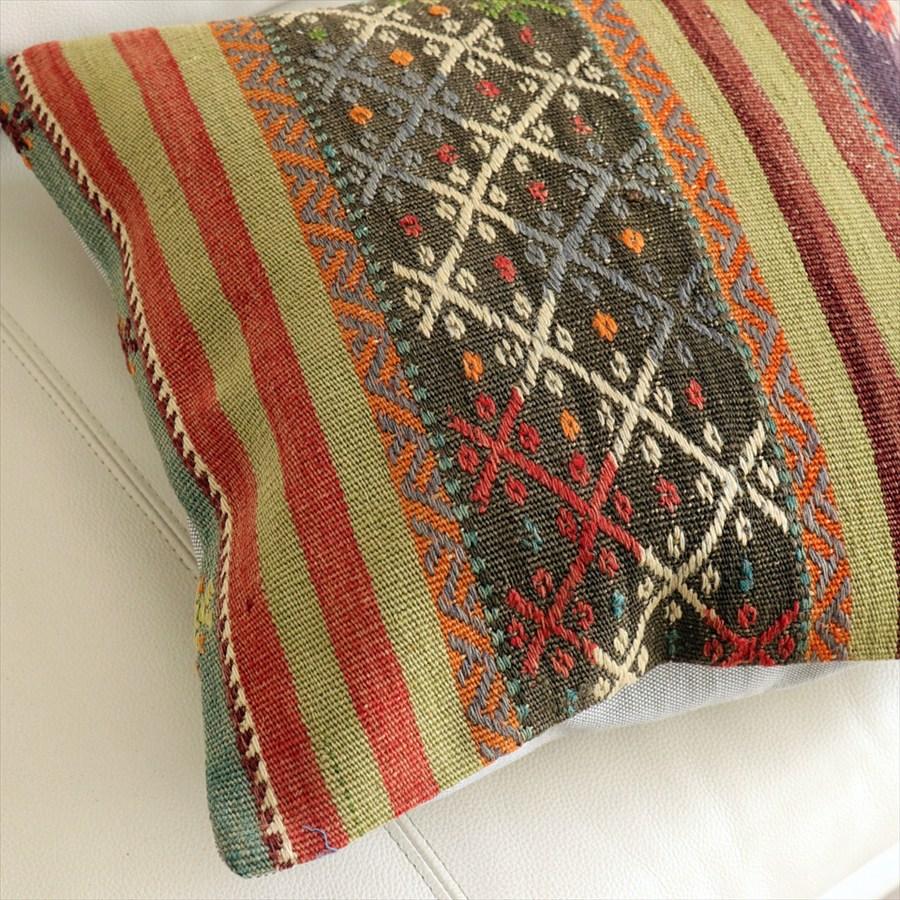 オールドキリムクッションカバー40cmサイズ 41×41cm バルケスィル・ジジム Old Kilim Cushion |  | 01