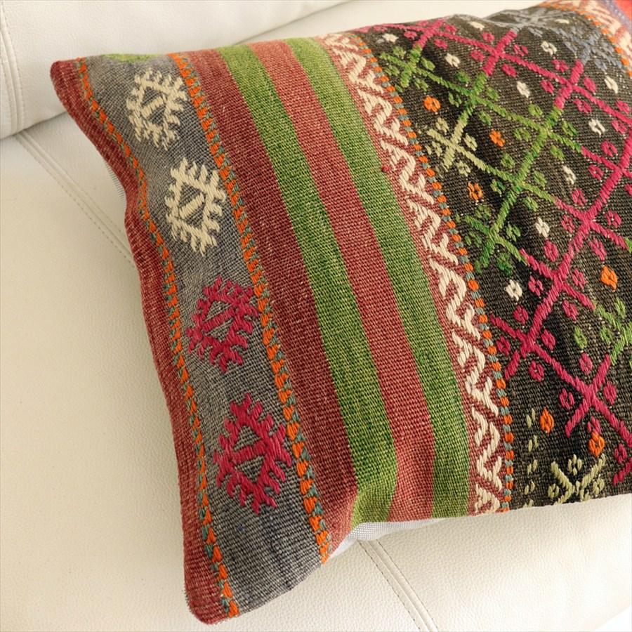 オールドキリムクッションカバー40cmサイズ 41×40cm バルケスィル・ジジム Old Kilim Cushion |  | 01