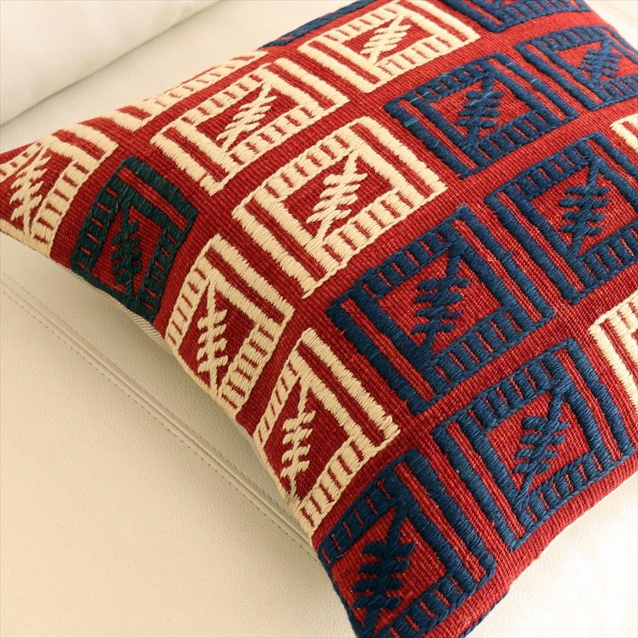 オールドキリムクッションカバー 40×40cm バルケスィル・ジジム Old Kilim Cushion |  | 01