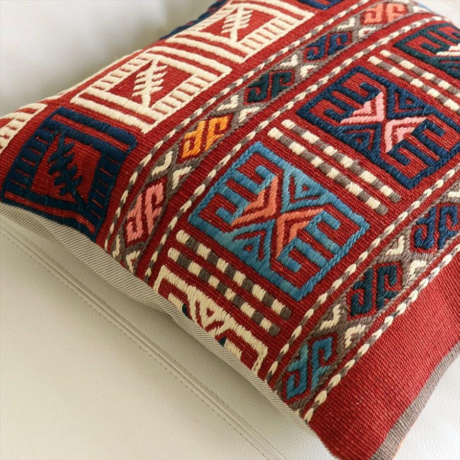 オールドキリムクッションカバー 40×40cm バルケスィル・ジジム Old Kilim Cushion |  | 01