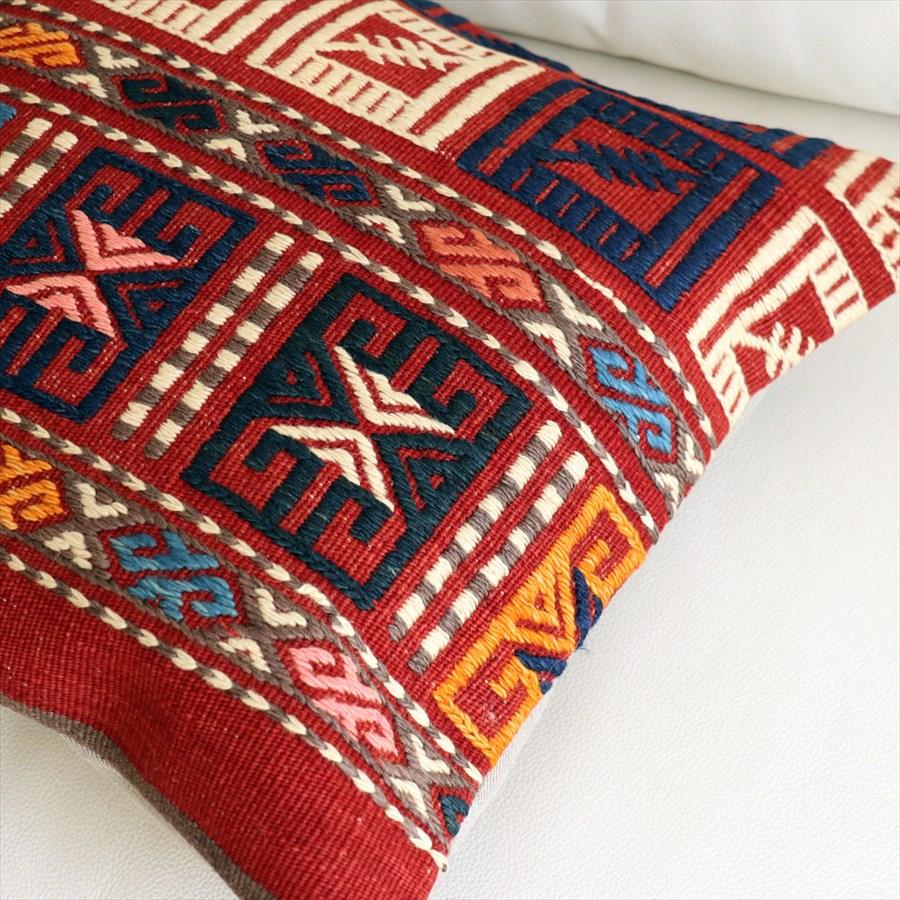 オールドキリムクッションカバー 40×40cm バルケスィル・ジジム Old Kilim Cushion |  | 02