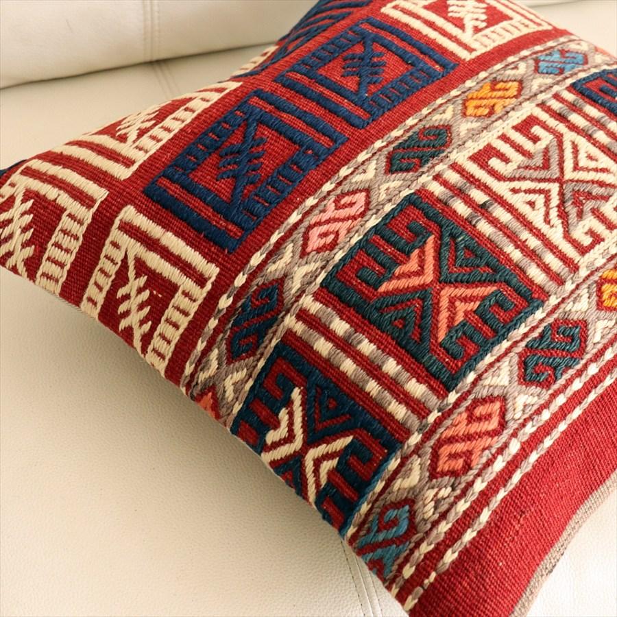 オールドキリムクッションカバー 40×40cm バルケスィル・ジジム Old Kilim Cushion |  | 01