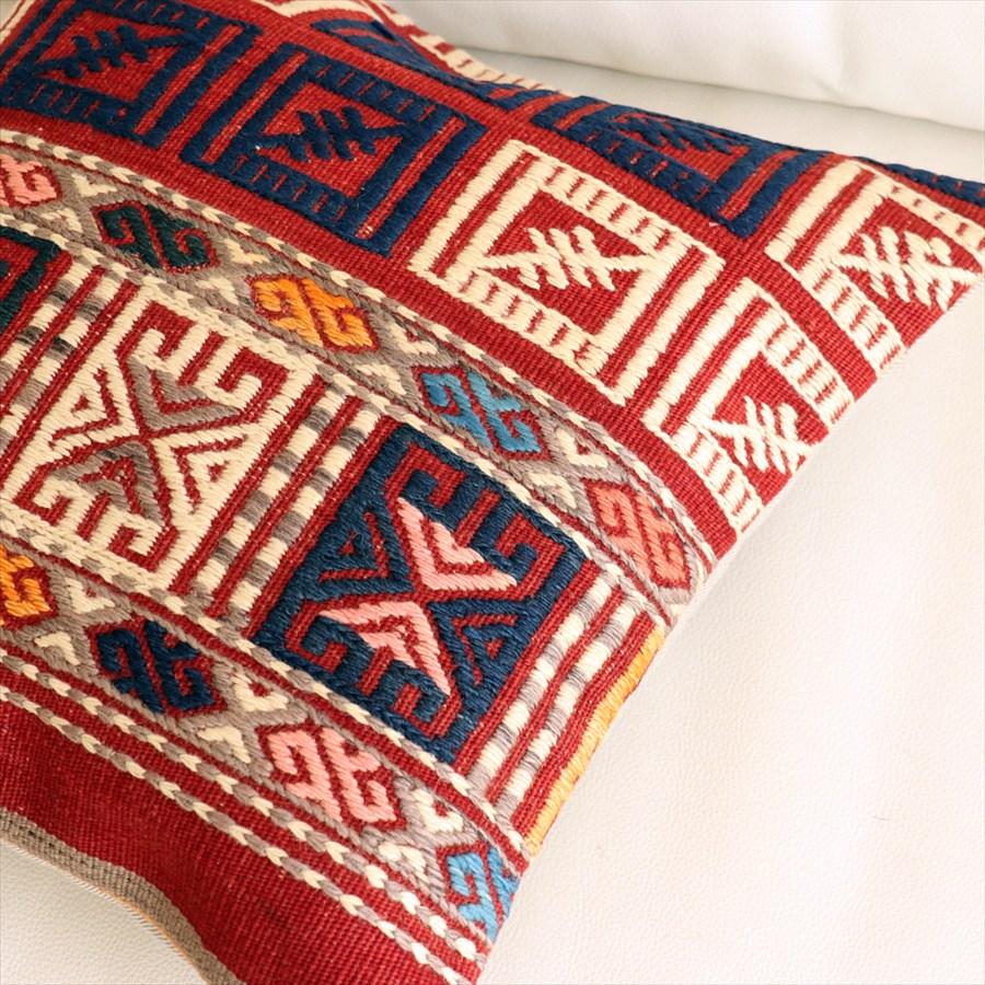 オールドキリムクッションカバー 40×40cm バルケスィル・ジジム Old Kilim Cushion |  | 02