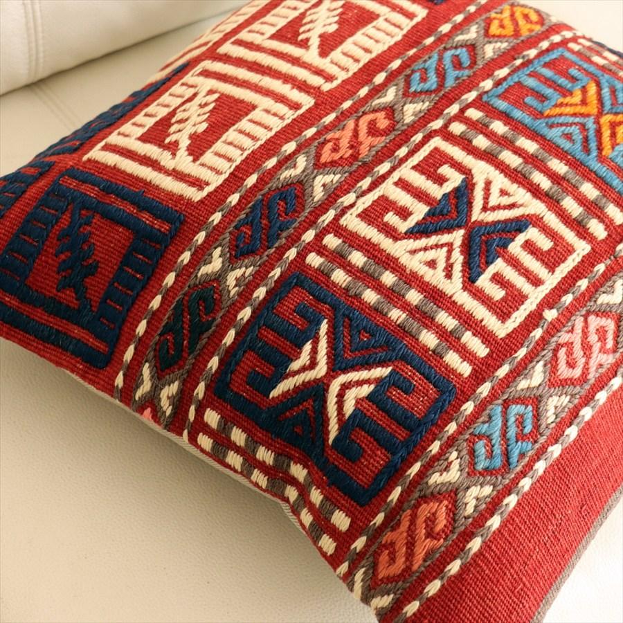 オールドキリムクッションカバー 41×41cm バルケスィル・ジジム Old Kilim Cushion |  | 01