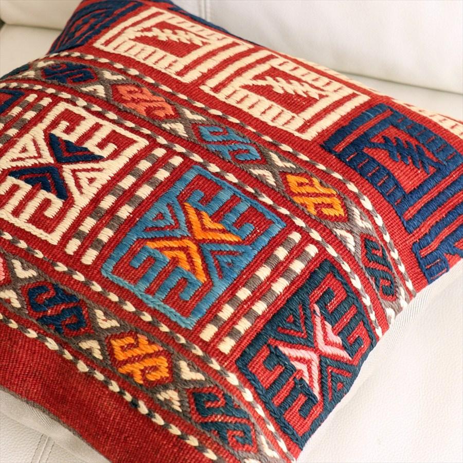 オールドキリムクッションカバー 41×41cm バルケスィル・ジジム Old Kilim Cushion |  | 02