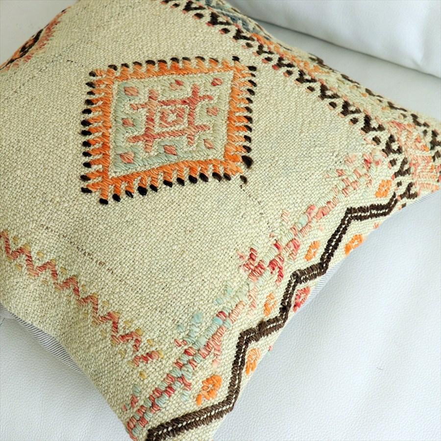 オールドキリムクッションカバー 40×40cm 刺繍のようなジジム Old Kilim Cushion |  | 02