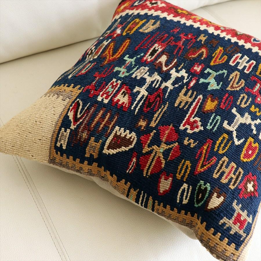 オールドキリム クッションカバー 40×40cm セネ Old Kiilim Cushion |  | 01