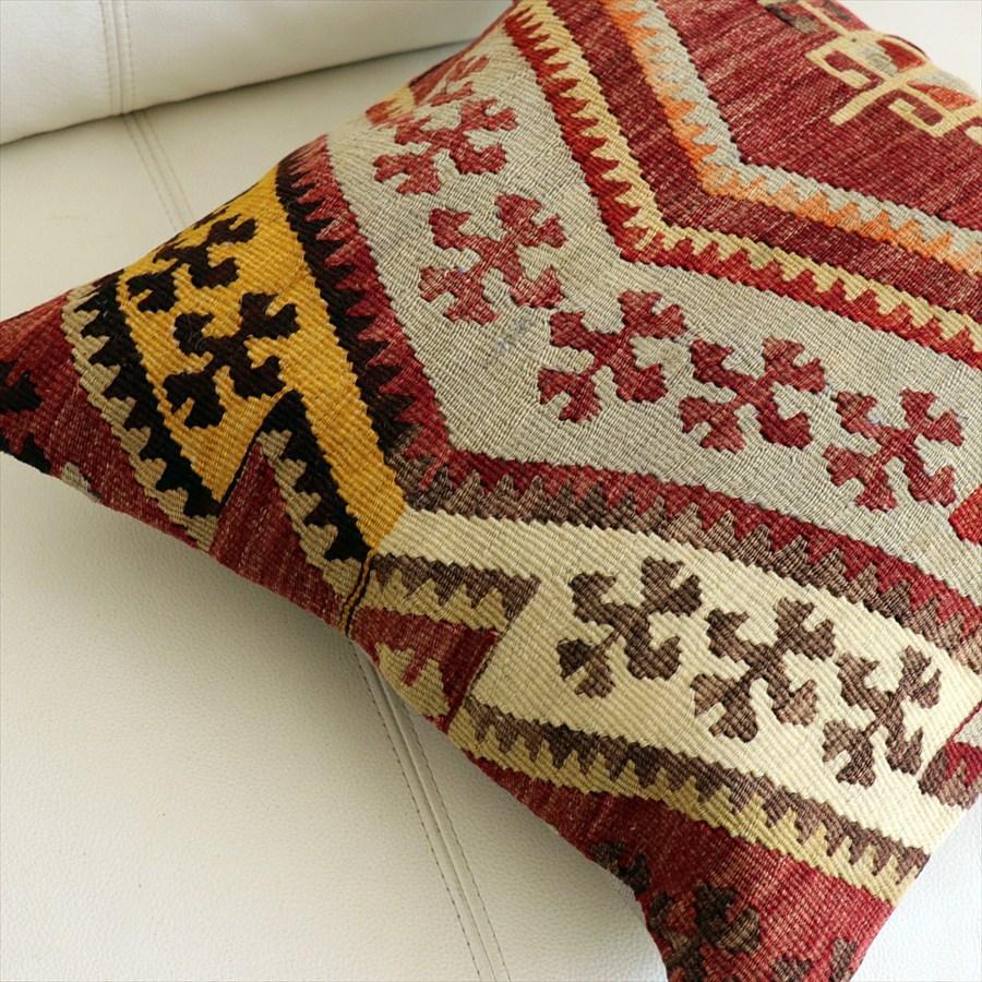 オールドキリムクッションカバー 40×39cm シワス・チフカナットキリム Old Kiilim Cushion |  | 01