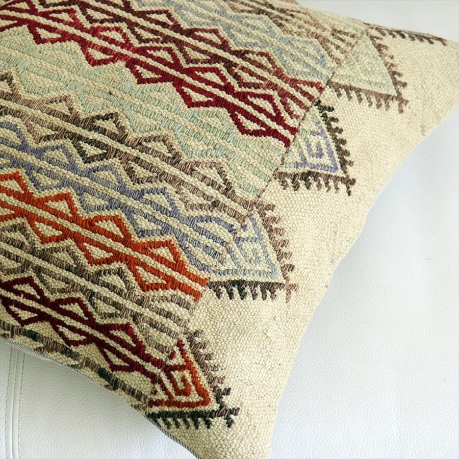 オールドキリムクッションカバー 41×40cm 刺繍のようなジジム Old Kilim Cushion |  | 02