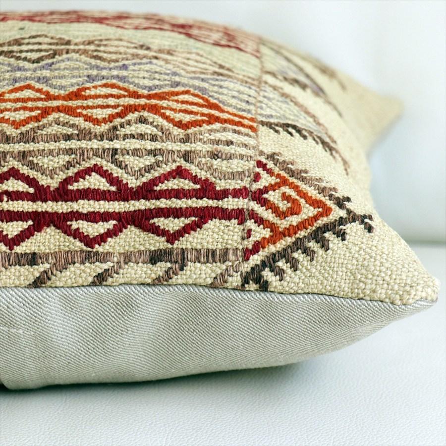 オールドキリムクッションカバー 41×40cm 刺繍のようなジジム Old Kilim Cushion |  | 04