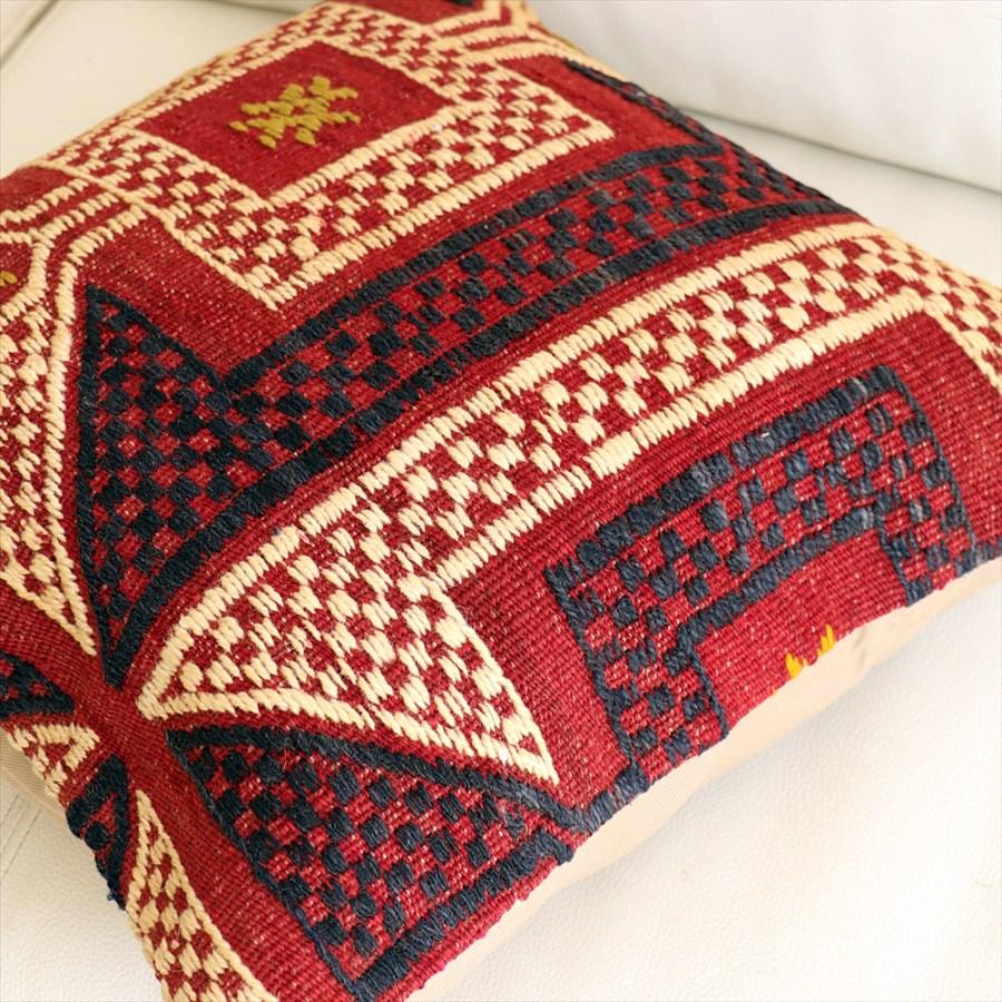 オールドキリムクッションカバー 40×40cm バルケスィル・ジジム Old Kilim Cushion |  | 02