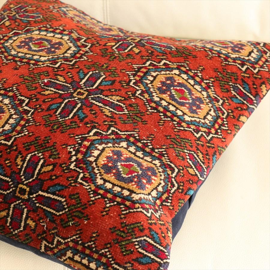 クッションカバー ヴィンテージ パイル織り 絨毯 45×45cm トルクメン ヤムート レッド Old Carpet Cushion |  | 02