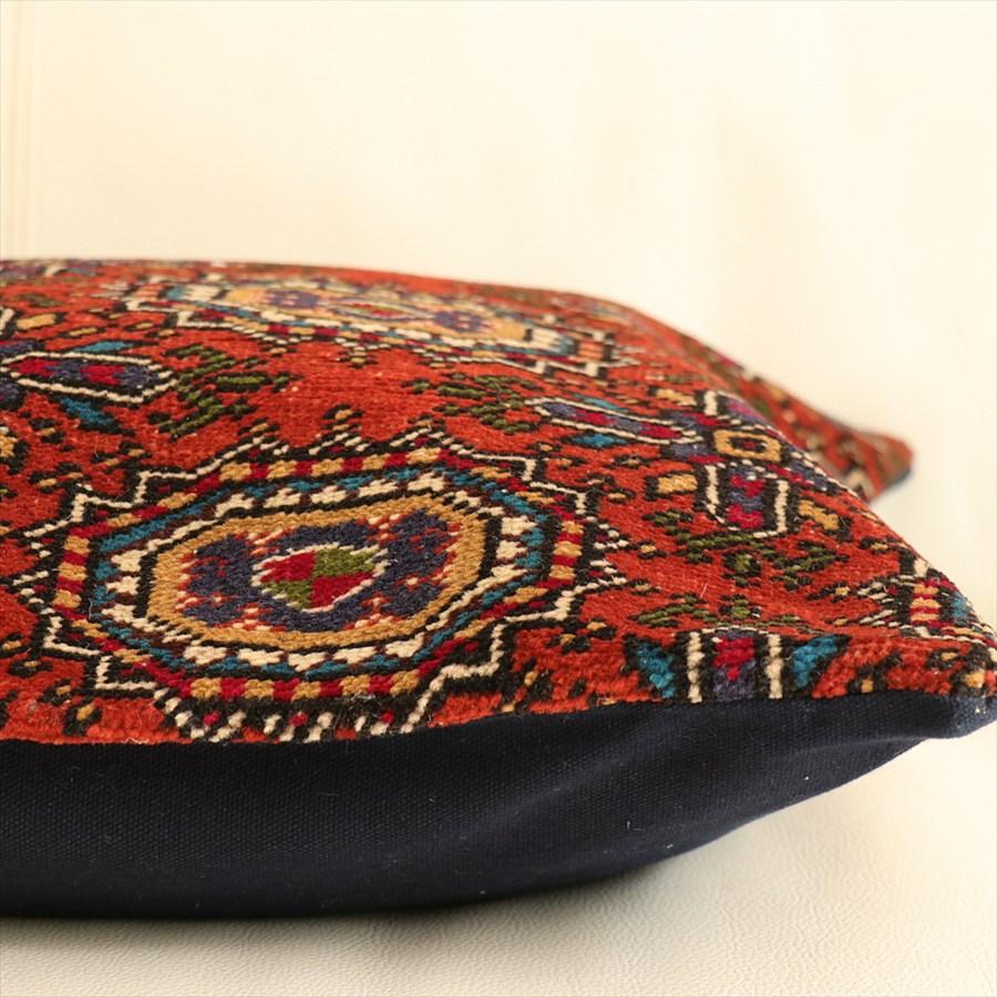 クッションカバー ヴィンテージ パイル織り 絨毯 45×45cm トルクメン ヤムート レッド Old Carpet Cushion |  | 04