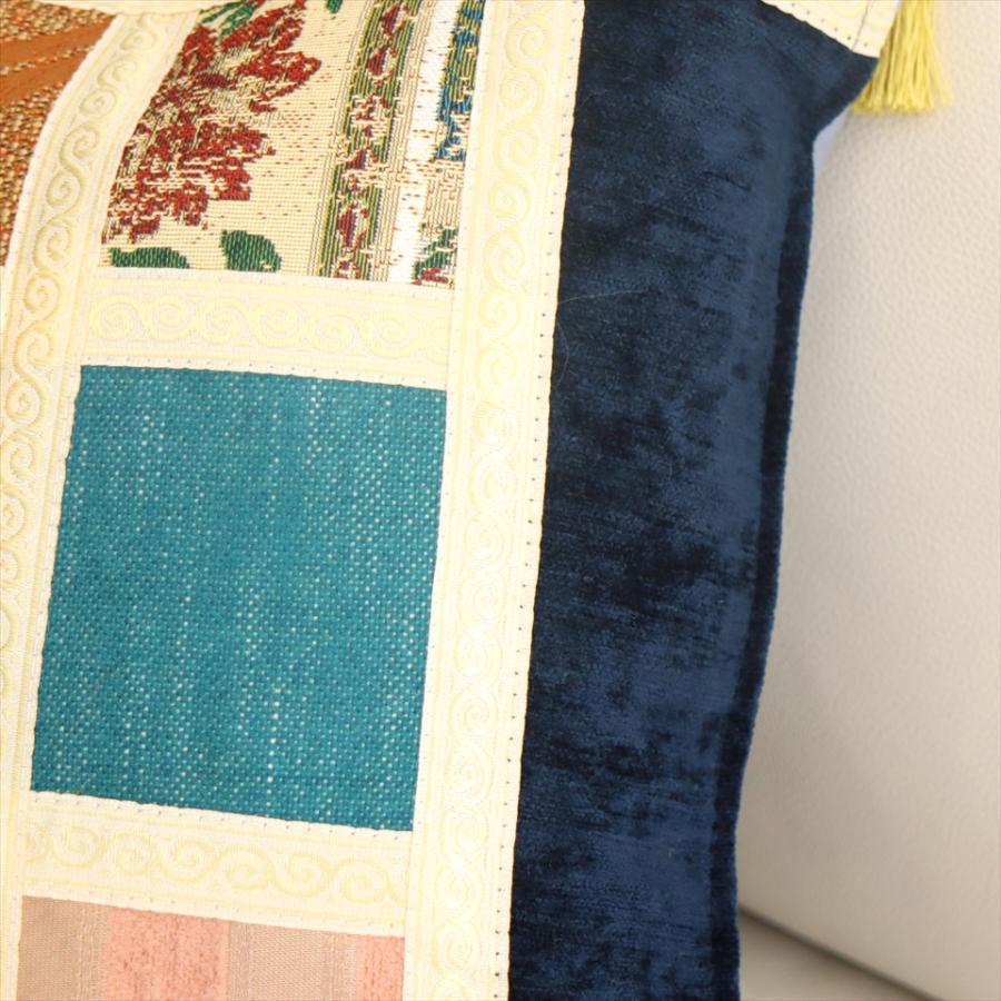 シュニール素材 モザイククッションカバー 45cmサイズ パッチワーク |  | 03