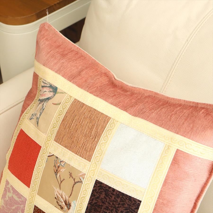 シュニール素材 モザイククッションカバー 45cmサイズ パッチワーク |  | 03