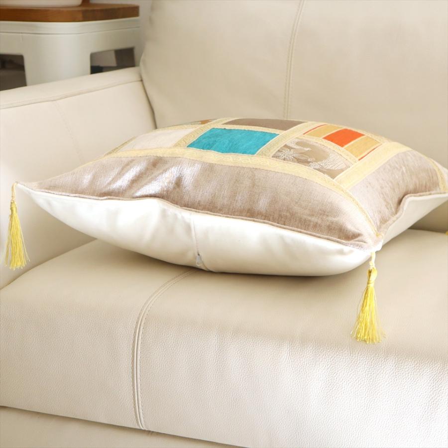 シュニール素材 モザイククッションカバー 45cmサイズ パッチワーク |  | 02