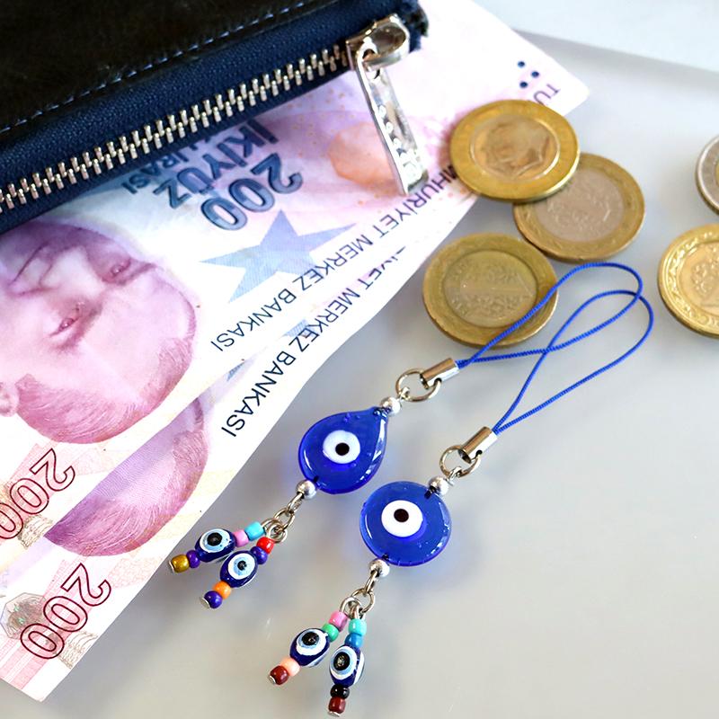 ナザール ボンジュウ ストラップ  青い目玉のお守り ガラスチャーム Nazar Boncug |  | 05