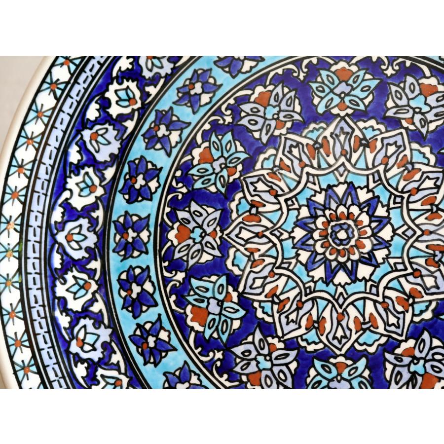 トルコ キュタフヤ陶器 アルハンブラ工房 直径30cm プレート 飾り皿