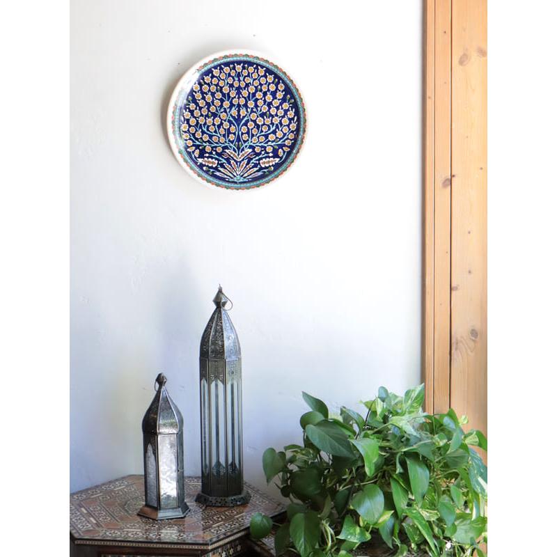 1 直径41cm トルコ　キュタヒア　キュタフア　絵皿　飾皿　壁掛　輪花　化粧箱 1 直径41cm トルコキュタヒアキュタフア絵皿飾皿壁掛輪花化粧箱