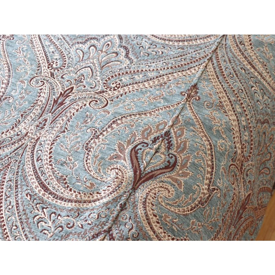 ベッドスプレッド クイーンサイズ（250ｘ260cm） ペイズリー ブルーグレー トルコ製の画像