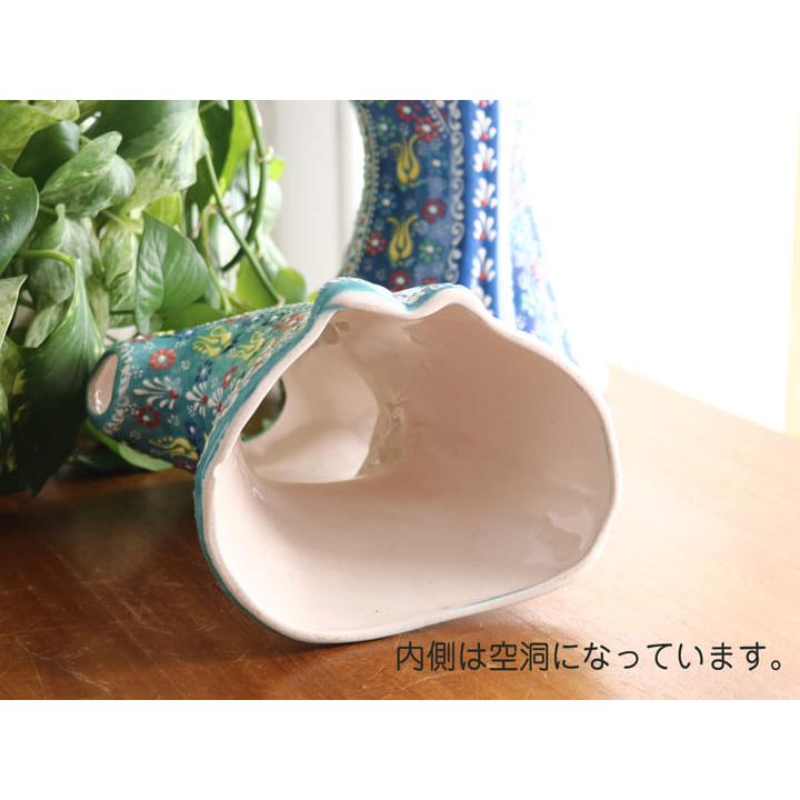 トルコ陶器 伝統衣装カフタン Lサイズ H27×W16×D15cm フラワーデザイン