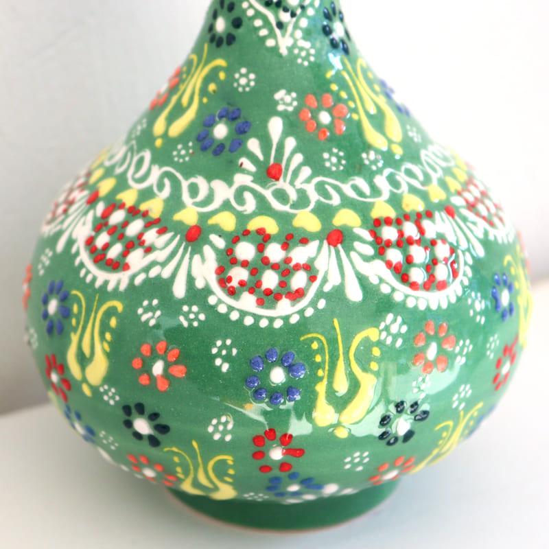 トルコ陶器 花瓶 一輪挿し フラワーベース 高さ20×直径12cm フラワー