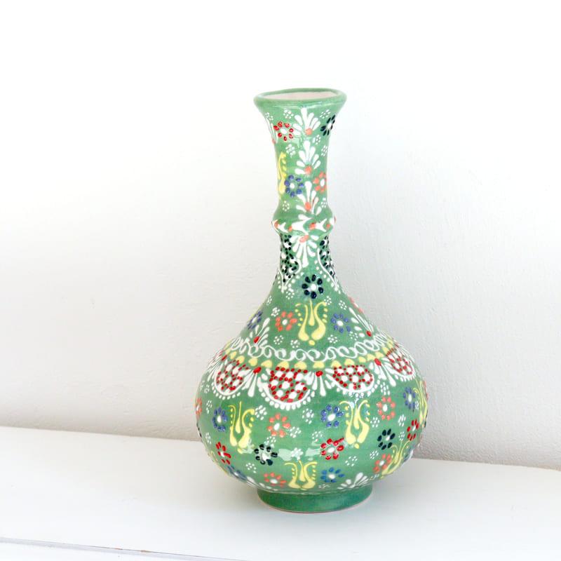 トルコ陶器 花瓶 一輪挿し フラワーベース 高さ20×直径12cm フラワー
